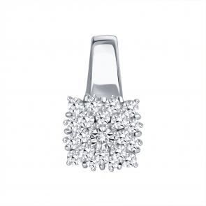 Подвеска из белого золота Karatov с бриллиантом Т305636107 фото