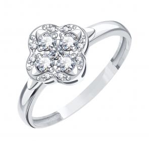 Кольцо из белого золота Karatov с бриллиантом Т30601Д032 фото