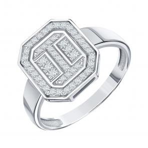 Кольцо из белого золота Karatov с бриллиантом Т30601Д046 фото