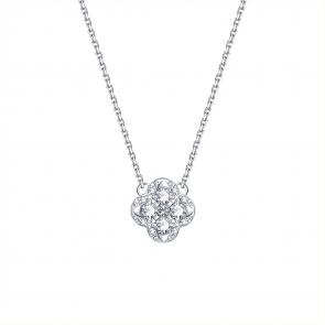 Колье из белого золота Karatov с бриллиантом Т306112032 фото