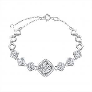 Браслет из белого золота Karatov с бриллиантом Т306601219 фото