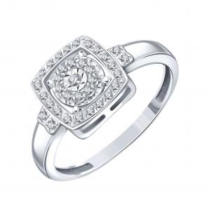 Кольцо из белого золота Karatov с бриллиантом Т30661Б456 фото