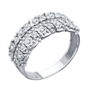 Кольцо из белого золота Karatov с бриллиантом Т30661Д299 фото