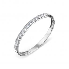 Кольцо из белого золота Karatov с фианитом Т30701А611 фото