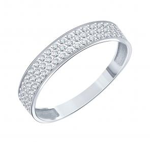 Кольцо из белого золота Karatov с фианитом Т30701Б426 фото