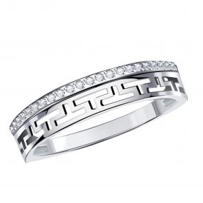 Кольцо из белого золота Karatov с фианитом Т30701Д263 фото