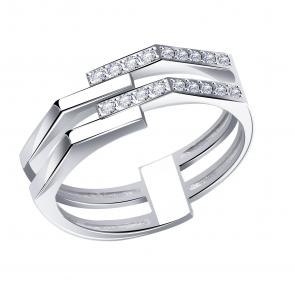 Кольцо из белого золота Karatov с фианитом Т30701Д366 фото