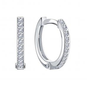 Серьги из белого золота Karatov с фианитом Т30702В823 фото