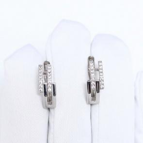 Серьги из белого золота Karatov с фианитом Т30702Г716 фото