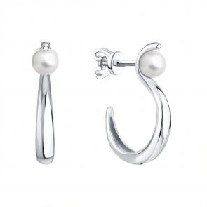 Серьги из белого золота Karatov с жемчугом Т30802Г398 фото