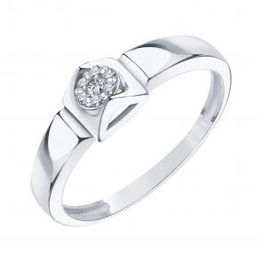 Кольцо из белого золота Karatov с бриллиантом Т33101Б856 фото