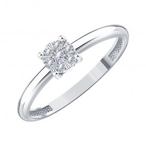 Кольцо из белого золота Karatov с бриллиантом Т33161Д735 фото