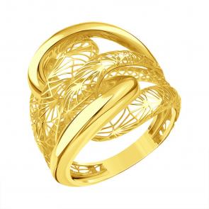 Кольцо из лимонного золота Karatov Т90001Б541 фото