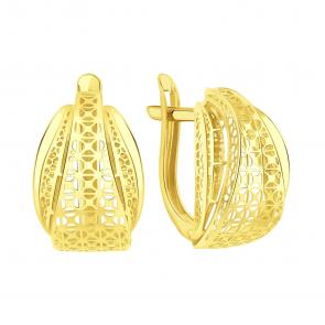 Серьги из лимонного золота Karatov Т90002В889 фото