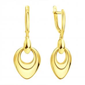 Серьги из лимонного золота Karatov Т90002Г266 фото