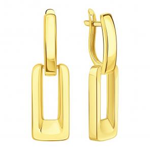 Серьги из лимонного золота Karatov Т90002Г312 фото