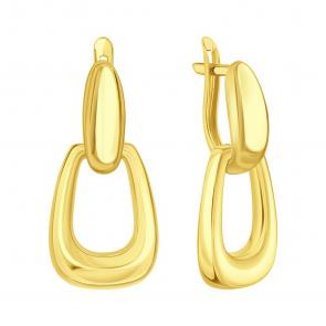 Серьги из лимонного золота Karatov Т90002Г315 фото