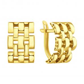 Серьги из лимонного золота Karatov Т90002Е021 фото