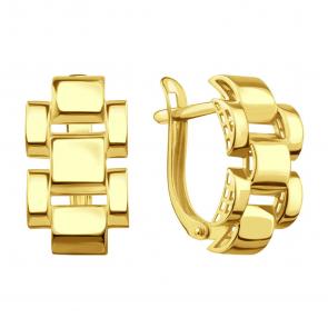 Серьги из лимонного золота Karatov Т90002Е022 фото