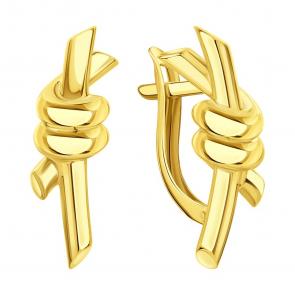 Серьги из лимонного золота Karatov Т90002Е097 фото