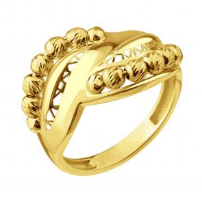 Кольцо из лимонного золота Karatov Т90061Д525 фото