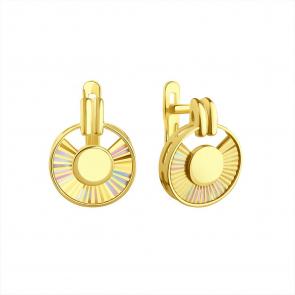 Серьги из лимонного золота Karatov Т90062Г451 фото