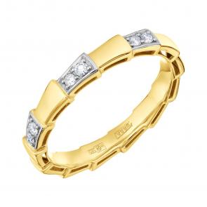 Кольцо Символ года Змея из лимонного золота Karatov с бриллиантом Т94101Б180 фото