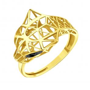 Кольцо из лимонного золота Karatov с бриллиантом Т94101Б607 фото