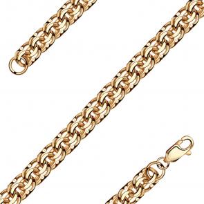 Цепь плетение Бисмарк из золочёного серебра NOVIKOV ЦАз004 фото