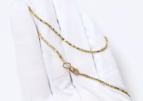 Цепь плетение Снейк (Тонда) из лимонного золота Karatov ЦПН11190050-09 фото