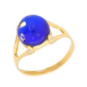 Кольцо из золочёного серебра Янтарная волна с фианитом и янтарём Я820085п-с фото