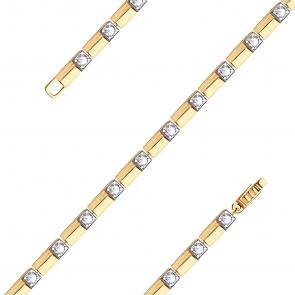 Золотой браслет плетение Фантазийное Александра с фианитом бр063ск фото