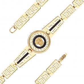 Золотой браслет Александра с фианитом бр088-20ск-ч фото