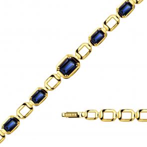 Браслет из лимонного золота Александра с гидротермальным сапфиром бр114-27сл фото