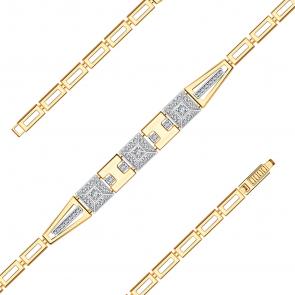 Золотой браслет Александра с фианитом бр117ск фото