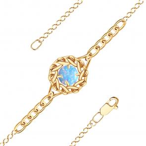 Золотой браслет Александра с опалом бр194-15ск фото