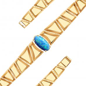 Золотой браслет Александра с опалом бр255-15ск фото