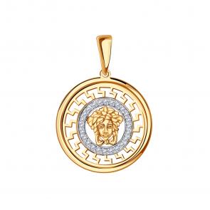 Золотая подвеска Александра с фианитом кл1983бск фото