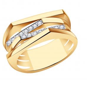 Золотое кольцо Александра с фианитом кл2402ск фото