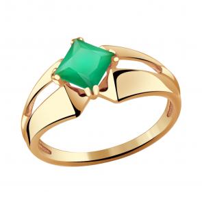 Золотое кольцо Александра с агатом кл2758-12ск фото