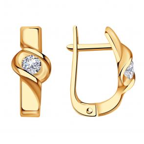 Золотые серьги Александра с Swarovski кл2816а-62ск фото