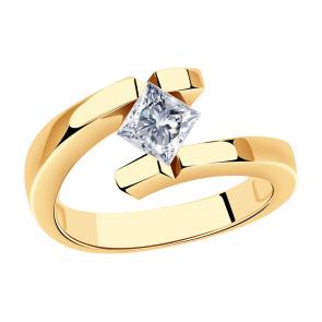 Золотое кольцо Александра с фианитом кл3421ск фото