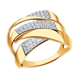 Золотое кольцо Александра с фианитом кл3615сбк фото