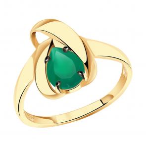 Золотое кольцо Александра с агатом кл3636-12ск фото