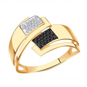 Золотое кольцо Александра с фианитом кл3714-20ск-ч фото