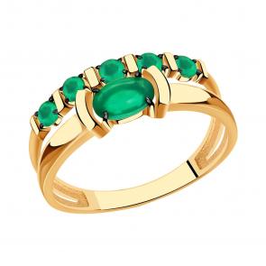 Золотое кольцо Александра с агатом кл3765-12ск фото