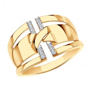 Золотое кольцо Александра с фианитом кл3913ск фото