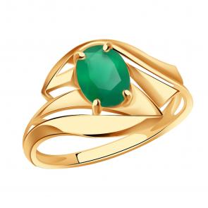 Золотое кольцо Александра с агатом кл3928-12ск фото