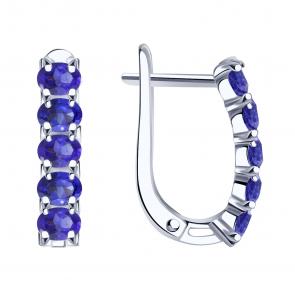 Серьги из белого золота Александра с фианитом кл4002а-20сб-си фото