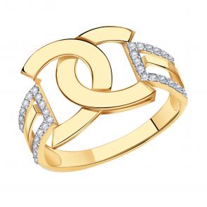 Золотое кольцо Александра с фианитом кл4021ск фото